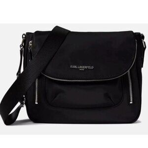 Karl Lagerfield Paris Black “Cara” Women’s Nylon Crossbody/Messenger Bag (EUC)